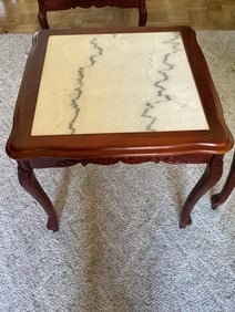 Marble top table (22in.x22in.x21in.)