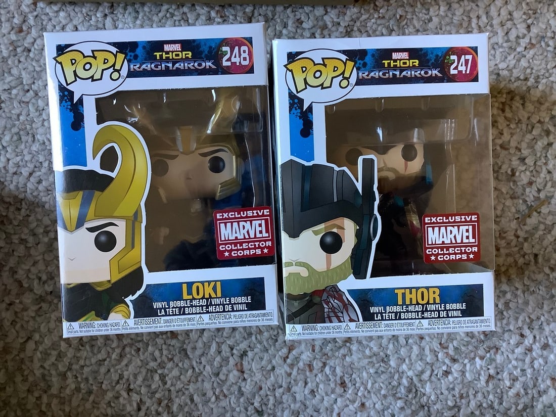 Marvel Collector Corps pops(Loki and Thor-new in box) (1 of 1)