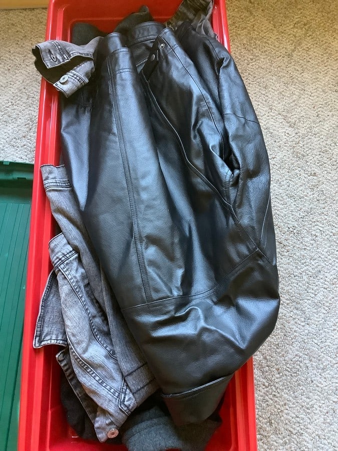 Wool coat, leather/denim jackets (1 of 1)