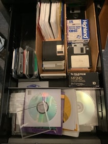 Unused 3.5in. floppies and more
