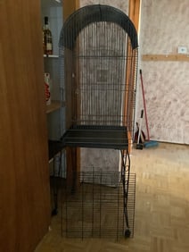 Metal birdcage on wheels(63.5in.)