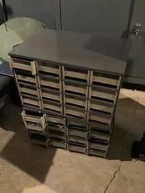 Nut and bolt bins loaded with nuts and blots(2 total)