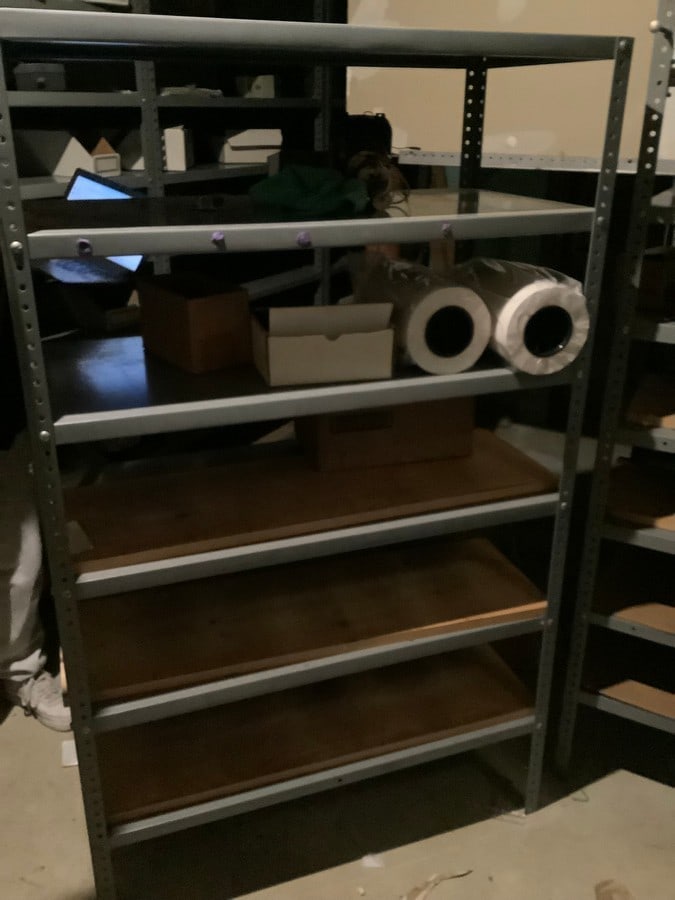 Metal shelving unit contents included(36in.x18in.x60in.) (1 of 1)