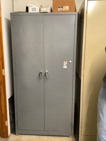 Metal shelving unit(75in.x36in.x18in.-no contents on shelf)