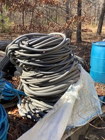 Large pile of hoses