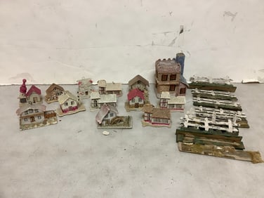 Christmas houses made in Czechoslovakia(4.25in.tallest)