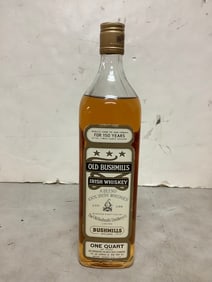 Old Bushmills Irish Whiskey 86 proof one quart(mostly full)