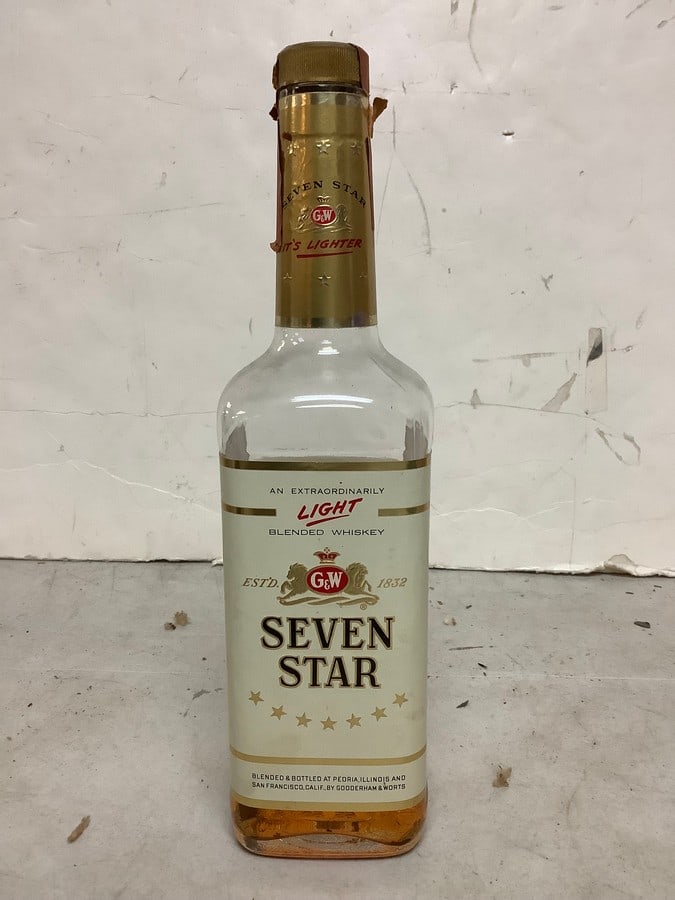 Seven Star light blended whiskey 86 proof 4/5 quart(3/4 full) (1 of 1)