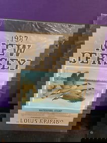 1987 New Jersey Waterfowl Stamp print on board(19.5in.x27in.)