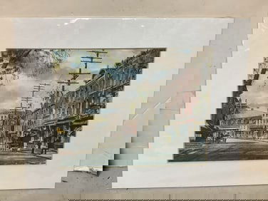 Main Street "Rahway Looking North" late 1800 art print(11in.x14in.)