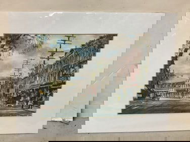 Main Street "Rahway Looking North" late 1800 art print(11in.x14in.)