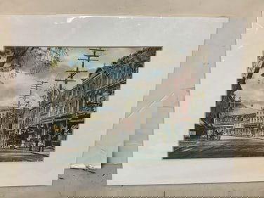 Main Street "Rahway Looking North" late 1800 art print(11in.x14in.)