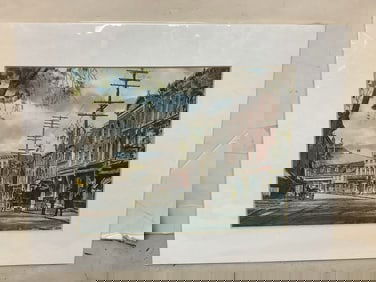 Main Street "Rahway Looking North" late 1800 art print(11in.x14in.)