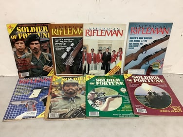 Vintage magazines(American Rifleman, Soldier of Fortune)
