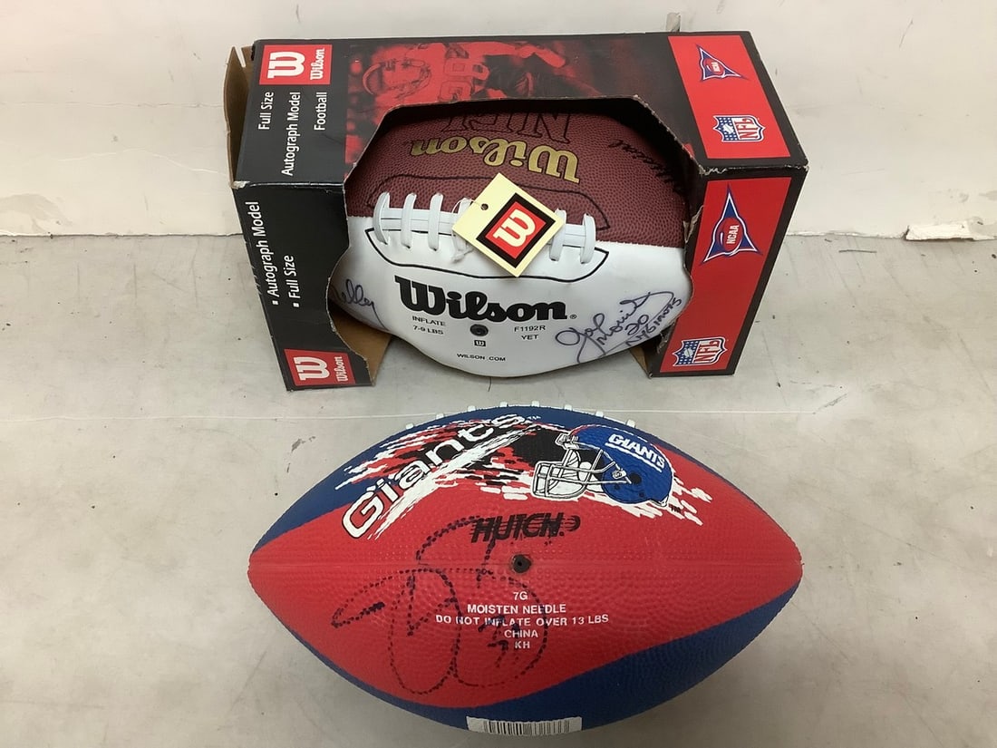 Various Footballs - with signatures (WIlson and Hutch): Various Footballs - with signatures (WIlson and Hutch)