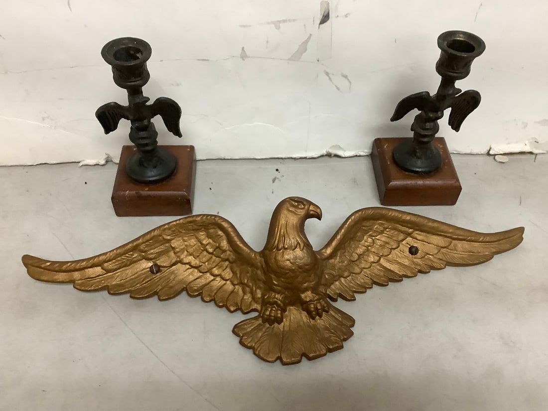 Eagle Candle Holders (7in Tall) and Wall Hanging Decor (1 of 1)