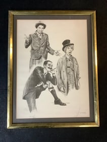 Framed and Signed Black and White Art Print (19.25inx25.5in)