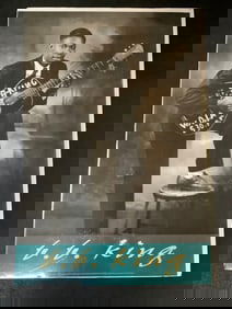 B.B. King Black and White Photographic Print on Board (24.5inx36.5in)