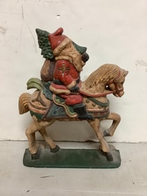 Cast iron santa doorstop(11in.tall)