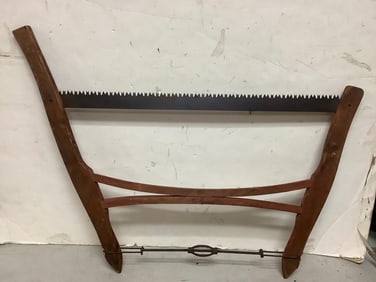 Vintage single hand hard saw(28in.long blade)