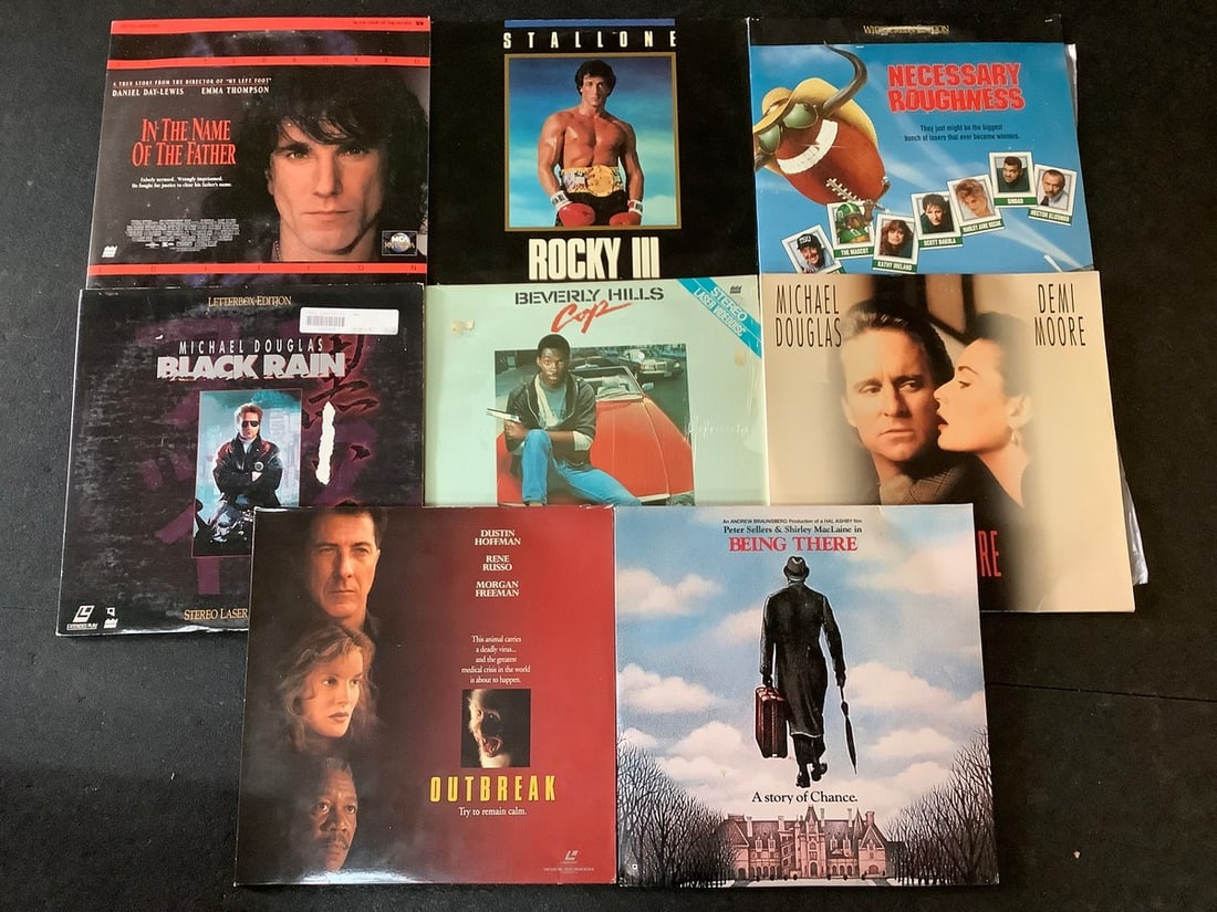 Various LaserDiscs(Rocky III, Outbreak, Necessary Roughness, and more) (1 of 1)