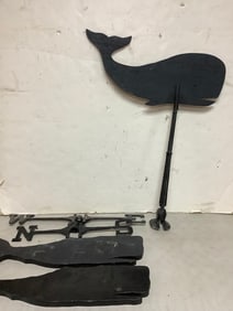 Cast iron whale decor(30in.tall) and more