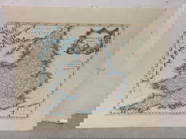 Vintage England map by Rob Morden(15in.x18in.)