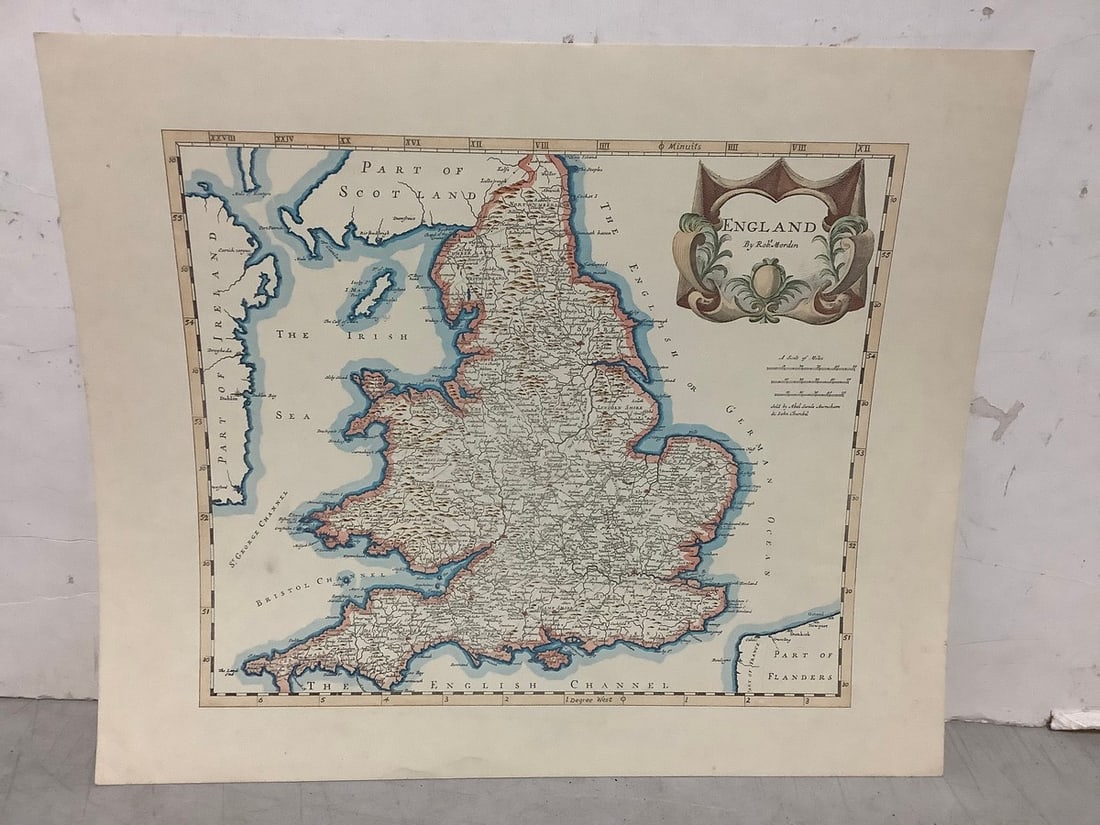 Vintage England map by Rob Morden(15in.x18in.) (1 of 1)