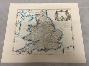 England map by Rob Morden(15in.x18in.)