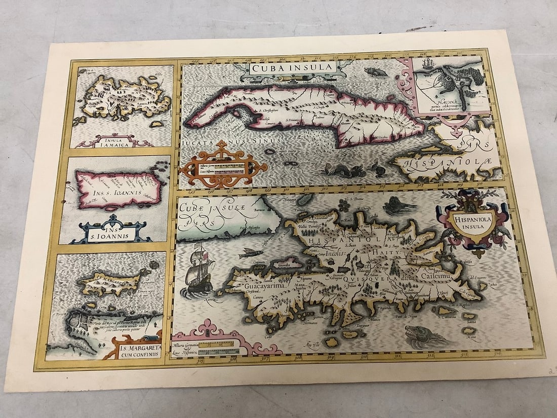 Vintage Cuba Insula map(12.5in.x17in.) (1 of 1)