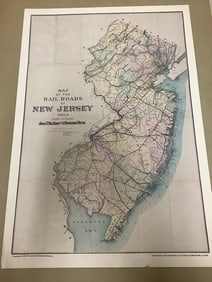 Map of the Railroads of New Jersey(17in.x24.5in.)