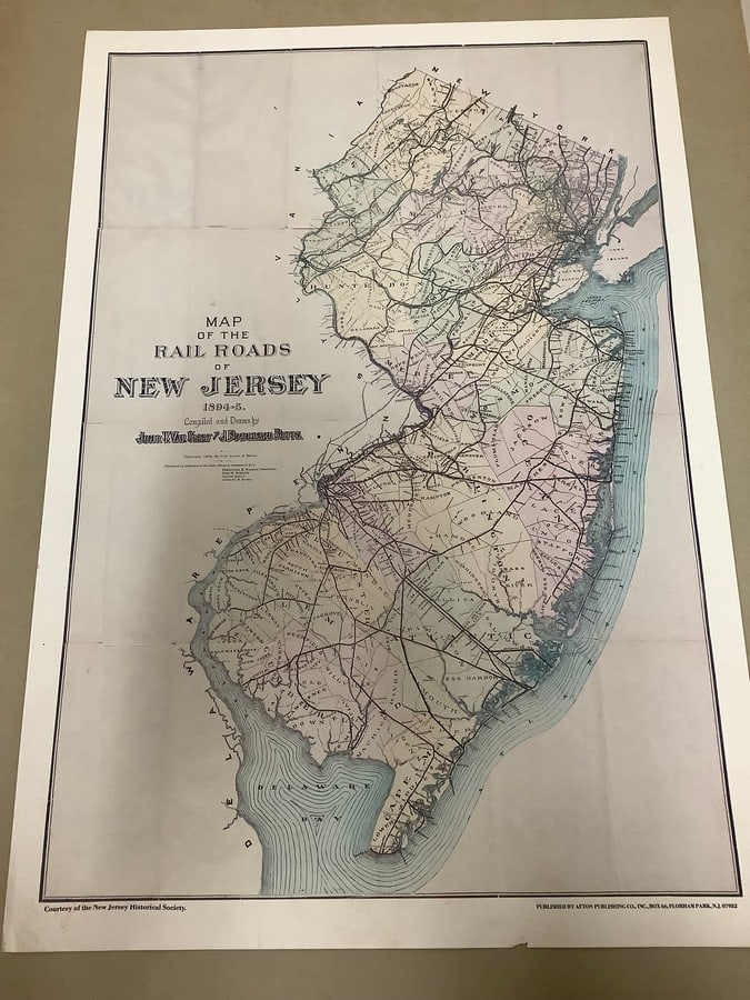 Map of the Railroads of New Jersey(17in.x24.5in.): Map of the Railroads of New Jersey(17in.x24.5in.)
