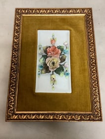 Framed 3-D porcelain artwork(10.5in.x15in.)