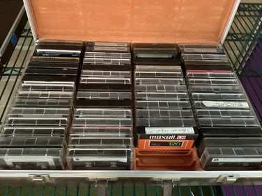 Various cassettes in case