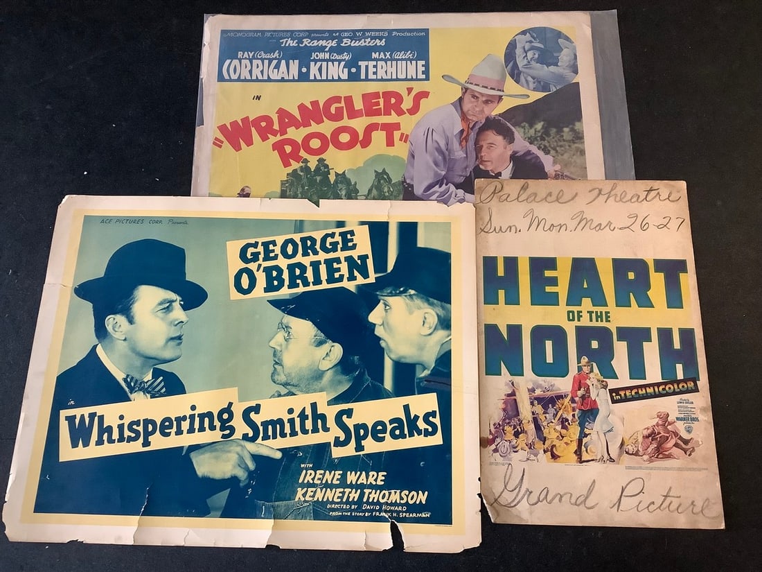 Vintage movie posters(Whispering Smith Speaks, Heart of the Morth-14in.x22in., and more) (1 of 1)