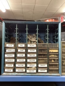 Plastic parts bin(some parts included)