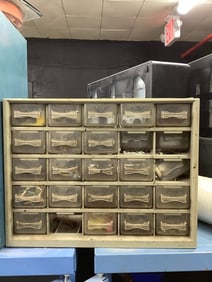 Plastic parts bin(some parts included)