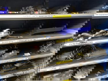 Shelf lot of test equipment