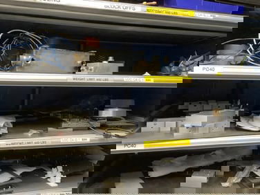 Shelf lot of test equipment