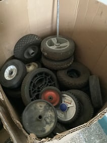 Big box of wheels and tires
