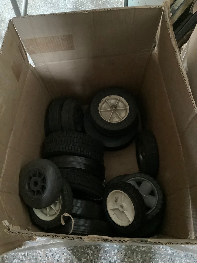 Big box of wheels and tires: Big box of wheels and tires