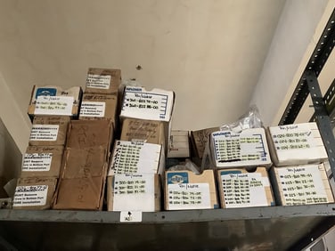 Shelf lot of new in package rebuilding parts