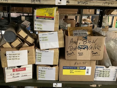 Shelf lot of new in package rebuilding parts