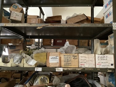 Shelf lot of new in package rebuilding parts