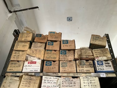 Shelf lot of new in package rebuilding parts