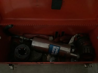 Large amount of pipe threaders