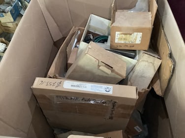 Large box of battery charger rebuild parts