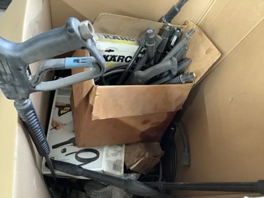 Box full of Karcher nozzles and more