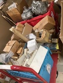 Push cart full of rebuild kits