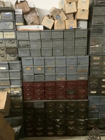 Tool bins filled with rebuild kits